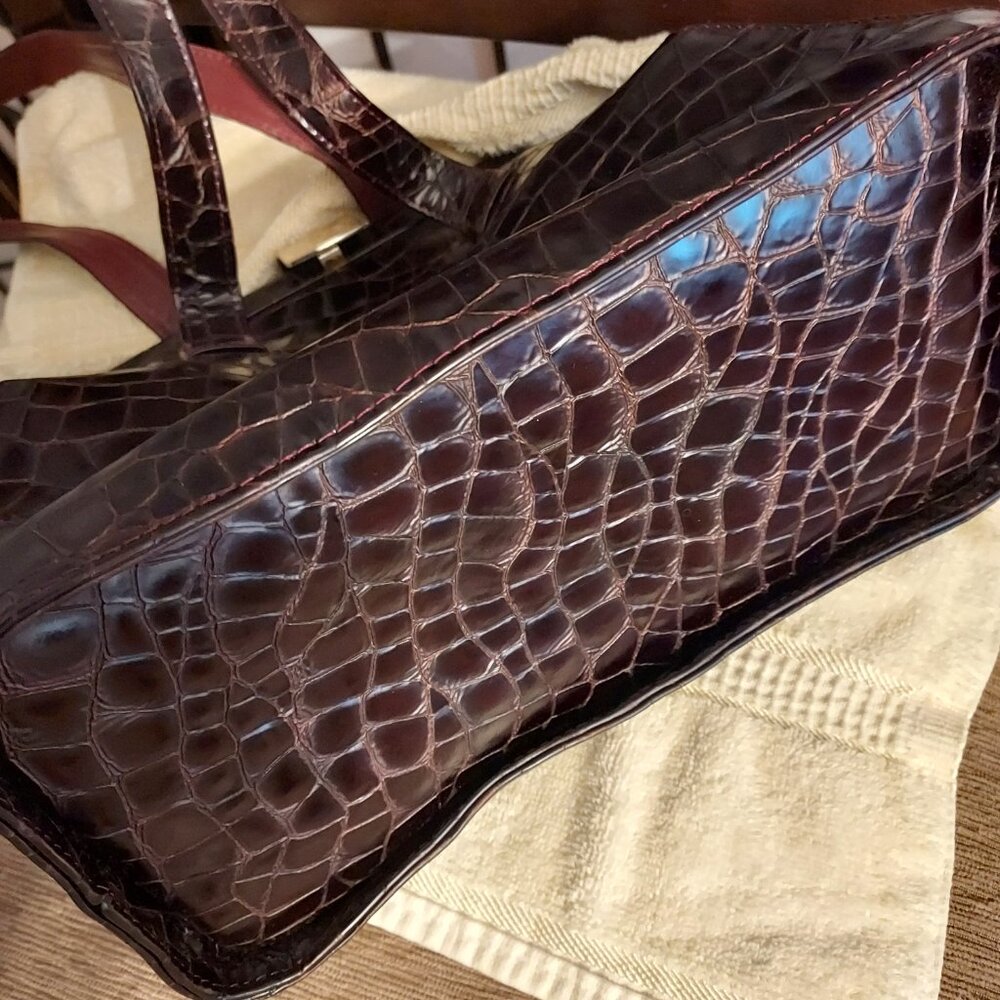 Stuart Weitzman Elegant Printed Reptile Purse - image 4